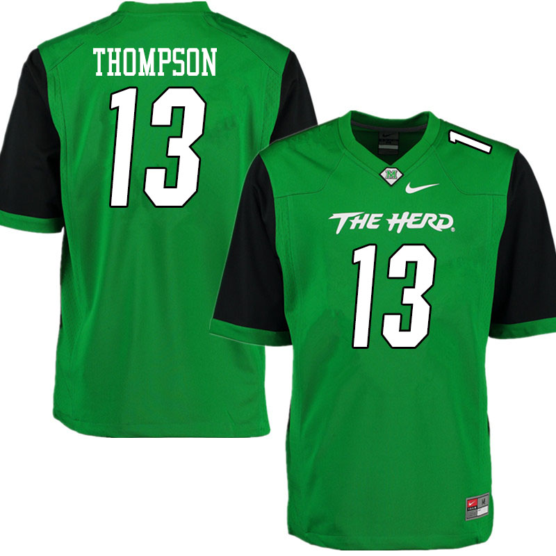 Men #13 Broc Thompson Marshall Thundering Herd College Football Jerseys Sale-Gren